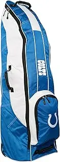 Team Golf NFL Travel Golf Bag, High-Impact Plastic Wheelbase, Smooth & Quite Transport, Includes Built-in Shoe Bag, Internal Padding, & ID Card Holder