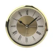 Quartz Clock Insert Replacement 89mm Gold Arabic Numbers on White Dial
