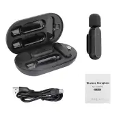 Wireless Microphone Audio Video Recording Mic For iPhone 15 For Android Phones