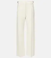 [Brunello Cucinelli] Brunello Cucinelli High-rise wide-leg pants AU 14 white