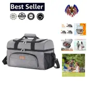 Durable Oxford Insulated Cooler Bag - Waterproof 48-Can Lunch Carrier for Men