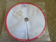 2024 Hallmark Snowy Miniature Tree Skirt - White Rimmed in Red - 9 Inch Diameter