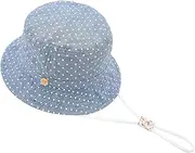 [AngelGift] Toddler Floppy Hat Kids Sun Hat with Chin Strap Unisex Baby Sun Protection Hat
