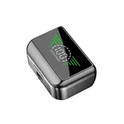 M31 Wireless Earphones In-ear Digital Display Mirror Screen Noise Reduction Bluetooth-compatible 5.2 Headsets for Phone-Black