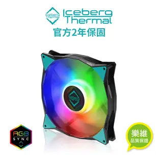 【Iceberg Thermal】IceGALE ARGB 140mm PWM 14公分 機殼風扇 單顆裝/黑色/靜音