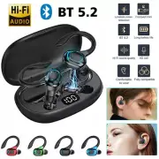 Bluetooth 5.2 Headset Wireless Earbuds Earphones Stereo Headphones Ear Hook 1or2