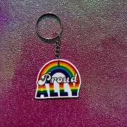 Proud Ally LGBTQIA+ pride novelty keyring