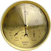 Barometer,Barometer Thermometer Hygrometer,Barometers for The Home Wall,3 in 1 Weather Station for Indoor and Outdoor,132mm/5.2in Dial Type Barometer,for Terrace,Office,Living Room