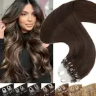 1g Micro Ring Loop Hair Extensions 100G Remy Human Hair Silicone Micro Beads Tip