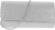 [Minkissy] Bags for Women Quilted Evening Bag Clutch Purse with Chain Strap Versatile Handbag for Party