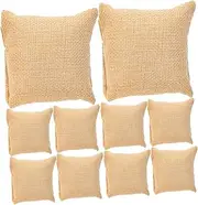 Healvian 10pcs Jewelry Display Cushions Linen Pillows for Watches Bracelets Necklaces Soft Durable Storage Inserts for Protective Jewelry Showcase
