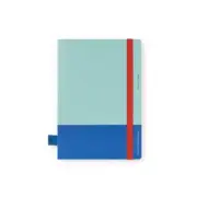 Any Day Now Bright Bound Notebook A5 Dot Grid - Blue and Mint