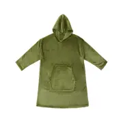 Accessorize Moss Green Super Soft Hooded Blanket Extra Large