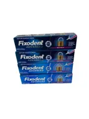 New Fixodent Advanced Max Hold Denture Adhesive - Lot of 4 - 2.2 oz each