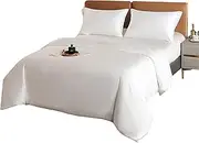 Aulaire 60s 100% Bamboo Lyocell Fabric Bedding in Snow White (Duvet Cover, Double)