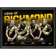 SONS OF RICHMOND TIGERS FRAMED POSTER MARTIN COTCHIN RIEWOLDT AFL MEMORABILIA