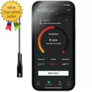 Smart Thermometer Add On No 2 Bluetooth/Wifi Enabled Allows Monitoring of Foods