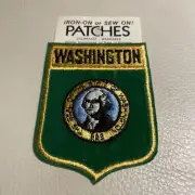 Vintage Washington Felt Embroidered Crest Patch Sew Or Iron Made In USA