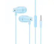 Earbud Headphone Stereo Surround Noise Reduction Heavy Bass Clarity with Mic Phone Calling Anti-interference In-Ear Wired Headphone Earbud with Microphone - Blue