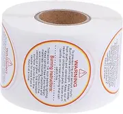 500Pcs Removable Candle Warning Sticker Labels Safety Decals for Candle Jar Self Adhesive Easy to Apply for Candle Making Supplies