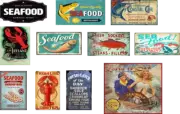 ho scale seafood restaurant decals