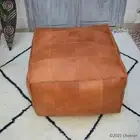 New Vintage Moroccan Relaxinng Square Genuine Pouffe Handmade Footstool