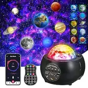 Galaxy Projector Star Projector for Bedroom Planet Night Lights Projector with Remote Bluetooth Music Speaker Multiple Solar System Projector for Kids Space L