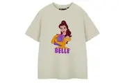 Beauty And The Beast Girls Belle Short-Sleeved T-Shirt (Oatmeal) - UTNS8579