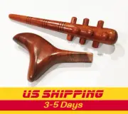 2 Foot Finger, Wing Massager Full Body Hand Back Neck Shoulder Muscle Red Wood