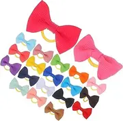 Kisangel 20Pcs Cute Bow Ponytail Holders for Little Durable Hair Ties Hair Accessories for Birthdays Weddings and Everyday Style