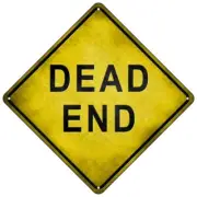 Dead End Rusty Novelty Mini Metal Road Notice 8" Cross Xing Crossing Sign