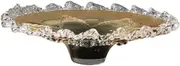 Fruit And Produce Storage Basket Amber Colored Glass Lace Fruit Plate Ornaments Modern Living Room Hotel Model Room Coffee Table Storage Plate Home Afternoon Tea Fruit Plate Suitable For Kitchen Count