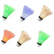 YYZP 6-Pack LED Shuttlecock Badminton Colorful Shuttlecock Dark Night Goose F...