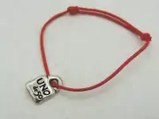 UNO DE 50 RED CORD LOCK BRACELET SET OF 3 .NEW IN POUCH