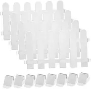 Kisangel Flowerbed Borders 4 Pcs Picket Fences for Garden Bed Fence Easy Install Landscape Edging