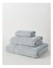 [Vue] Combed Cotton Ribbed Towel Range in Grey Marle