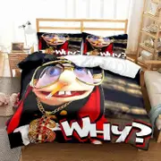 v31 Bed Sheets SML Cartoon Jeffy Bedding Set,Duvet Cover Comforter Bed Set Quilt Cover Pillowcase,King Queen Twin Size Boy Girl Adult 3-Piece Bedding