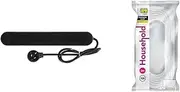 HPM Standard 6 Outlet Powerboard Black & Household Duty Extension Lead White 5m