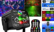 Party DJ Lights with Remote Control, Portable Mini Disco Ball Stage Light,
