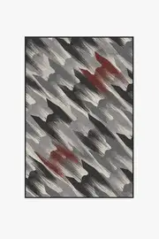 120' x 185' | Machine Washable Runner Rug | Kid & Pet Friendly | Indoor Rug | TIE Fighter Houndstooth Black Rug | Ruggable