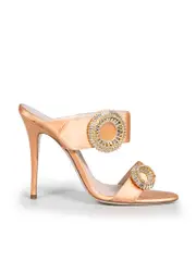 Orange Swarovski Crystals Sandals
