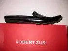RZ Robert Zur Designs WBB Woven Black Patent Slide Loafer Shoe Medium