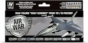 Vallejo 71156 Model Air USAF Colors Gray Schemes from 70's to Present Colour Acrylic Paint Set