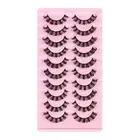 3D False Eyelashes Russian Strip Lashes,D Wispy Natural Fake Eyelashes
