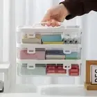 ABS Storage Box Transparent Pencil Box Simple Marker Pen Holder