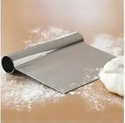 Stainless Steel Cake Scraper & Pastry Cutter - Fondant Spatula, Dough Scraper, Baking & Cake Decorating Tools for DIY Edging & Decorating.