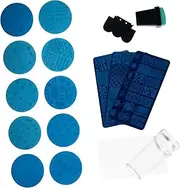 Vaguelly 13pcs DIY Nail Stamping Plates Creative Manicure Templates for Unique Nail Art Designs Durable and Rustproof Stencils for Home Salon Use