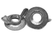 1/4-20 x 3/4 x 1 Coarse Die Cast Wing Nut with Flange Zinc Alloy