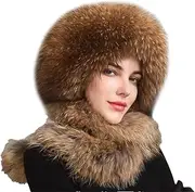 [Hcclijo] Women's Winter Hat Long Can Be Used As Scarf Outdoor Suit Ski Scarf Hat