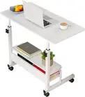 Adjustable Table Student Computer Portable Home Office Furniture Small White
